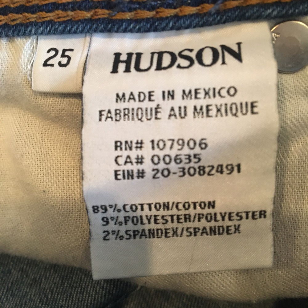 Hudson Skinny Jeans With Notched Raw Hem - Picture 6 of 7